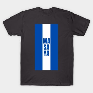 Masaya City in Nicaraguan Flag Colors Vertical T-Shirt